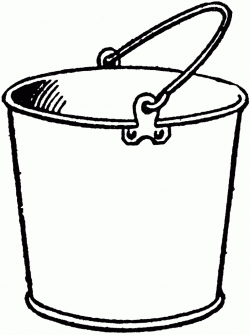 Pail Clipart Black And White - Letters