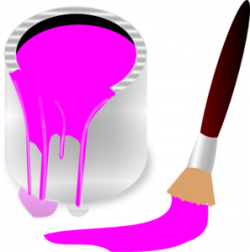 Clipart Pink Paint Bucket And Paint Brush Clip Art at Clker.com ...
