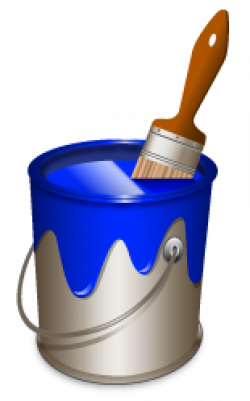 Blue Paint Bucket Clipart