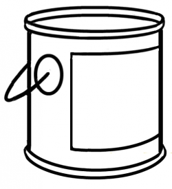 Paint Bucket Clipart Black And White - Letters