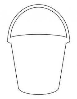 Pattern of a sand bucket and shovel | Kids Colorable Pail and Shovel ...