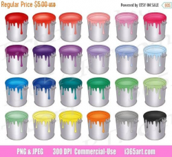 50% OFF Colorful Paint Bucket Clipart, Paint Bucket Clip Art ...