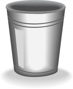 Illustrated image of a silver bucket. - stock photo free