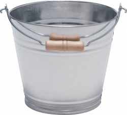 Silver With Wood Bucket transparent PNG - StickPNG
