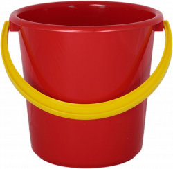 Red Plastic Bucket transparent PNG - StickPNG