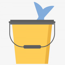Vector Cartoon Fishing Bucket, Vector, Cartoon, Fishing PNG and ...