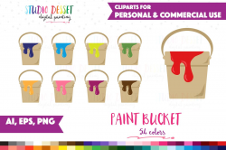 Vector Paint Bucket Clipart