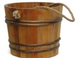 Wooden Bucket Clipart hand drawing of an empty wooden bucket vector ...