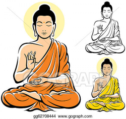 Vector Illustration - Buddha. Stock Clip Art gg62708444 - GoGraph
