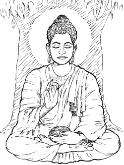 Religions Coloring Pages, Lord Gautam Buddha Coloring Page ...