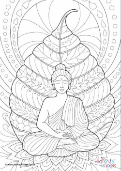 Buddha colouring page 2 | Drawings | Pinterest | Buddha and Bodhi tree