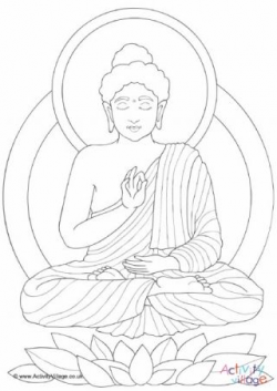 Buddha Colouring Page | Alphabet in 2019 | Buddha drawing ...