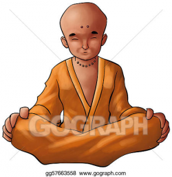 Drawing - Young buddha. Clipart Drawing gg57663558 - GoGraph