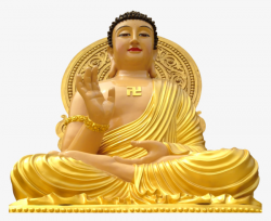 Shakya Muni Painted Golden Buddha Statue, Shakya Muni, Sakyamuni ...