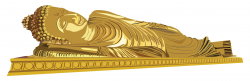 Golden Reclining Buddha Clipart - Design Droide