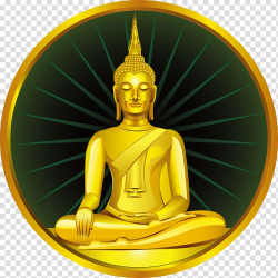 Buddha illustration, Golden Buddha Gautama Buddha Buddhahood ...