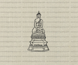 Buddha Vector Clip Art Graphic Instant Download, Ancient Buddhism Religious  Clipart Illustration jpeg png eps WEB1727BS
