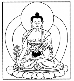 Buddhist Line Art: Tibetan Medicine Buddha