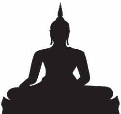 Black Buddha Silhouette PNG Clip Art - Best WEB Clipart