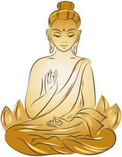 Buddha image on hand silhouette - stock vector | PROYECTO ARTESANIA ...