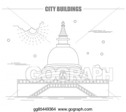 Vector Stock - City buildings graphic template. sri lanka. buddha`s ...
