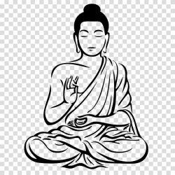 Person in yoga stance decal, Buddhism Drawing Religion Wall ...