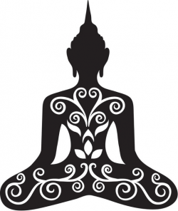Free Shipping Buddha Flower Om Yoga Vinyl Wall Decal Meditating ...