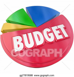 Stock Illustration - Budget pie chart plan money spending saving ...