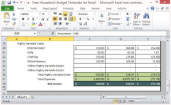 Free Household Budget Template For Excel