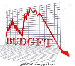 Clipart - Budget graph negative shows budgeting decline 3d rendering ...