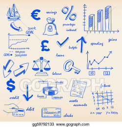 EPS Illustration - Finance budget icons. Vector Clipart gg59792133 ...