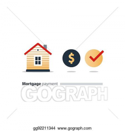 EPS Illustration - House budget icon, real estate investment, rent ...