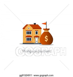 EPS Illustration - House budget icon, real estate investment ...