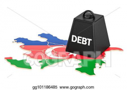 Clipart - Azerbaijan national debt or budget deficit, financial ...