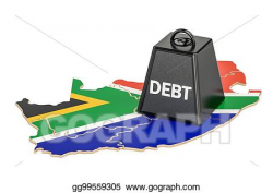 Clipart - South africa national debt or budget deficit, financial ...