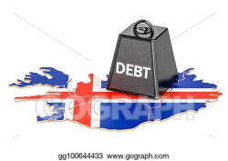 Clip Art - Icelandic national debt or budget deficit, financial ...