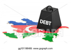 Clipart - Azerbaijan national debt or budget deficit, financial ...