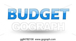 Clip Art - Word budget with blue letters and shadow. . Stock ...