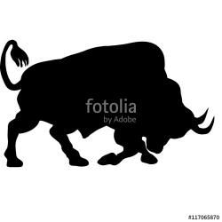 Silhouette of a cow. vector bull or buffalo 