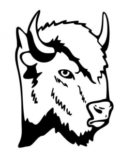 Buffalo Head 2 Silhouette Mascot Decal | Buffalo, Silhouettes and ...