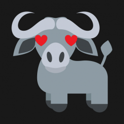 Water Buffalo Emoji Heart and Love Eyes - Emoticon - T-Shirt | TeePublic