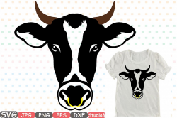 Cow Head Horns Silhouette SVG Cutting F | Design Bundles