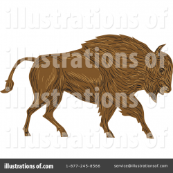 Buffalo Clipart #1415566 - Illustration by patrimonio