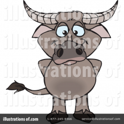 Buffalo Clipart #1280438 - Illustration by Dennis Holmes Designs