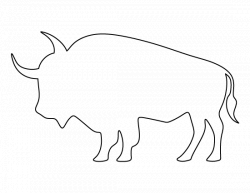Buffalo pattern. Use the printable outline for crafts, creating ...