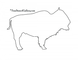 Buffalo Silhouette Stencil | Free Stencil Gallery