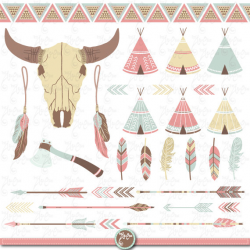 Tribal clipart pack: 