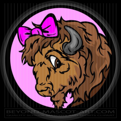 Buffalo Girl Clip Art Cartoon Vector Lady Buffalo Image