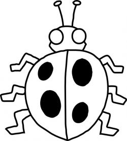 Bug Clipart Black And White - Letters