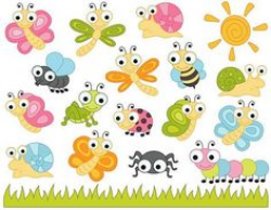 Cute Bugs Clip Art Insects Clipart Ladybug Snail by YarkoDesign ...